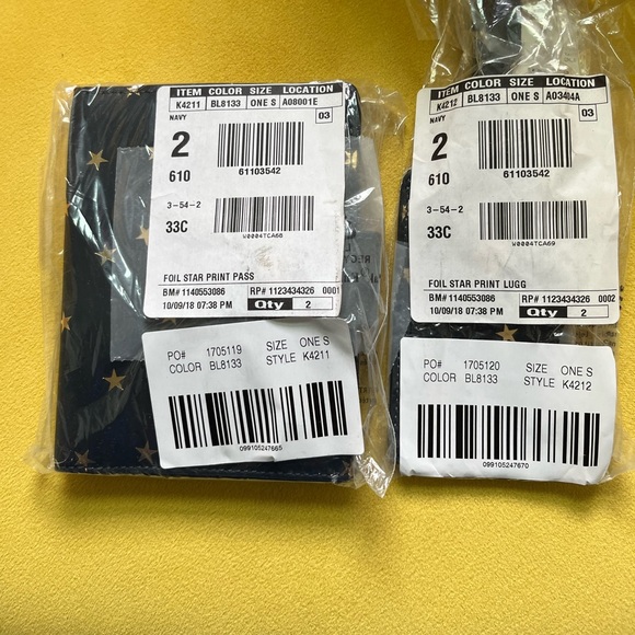 Jcrew foil star print passport holder and luggage tag - Picture 2 of 7